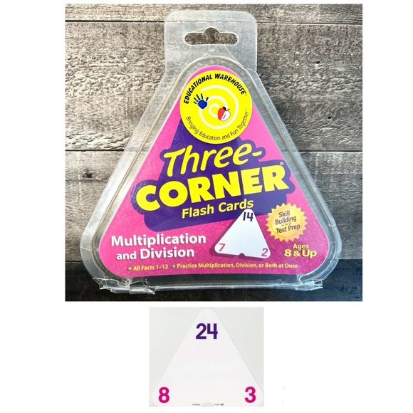 Three Corner Flash Cards Multiplication & Division - Picture 2 of 12